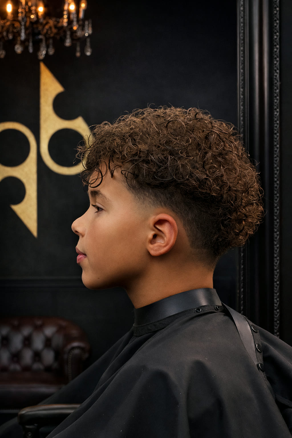 Kids curly cut with taper